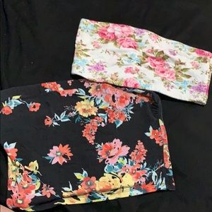 BUNDLE floral tube tops